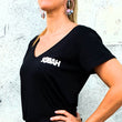 Load image into Gallery viewer, SOBAH RISING WEDGETAIL EAGLE V-NECK TEE (WOMENS)